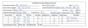 2021 Land Survey Example Datasheet